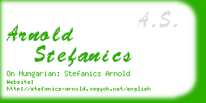 arnold stefanics business card